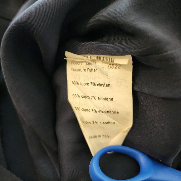 Navy Sheath Dress With V-Neckline by Plaza Sempione APPROX SIZE 8 SEE LISTING - Picture 4 of 14